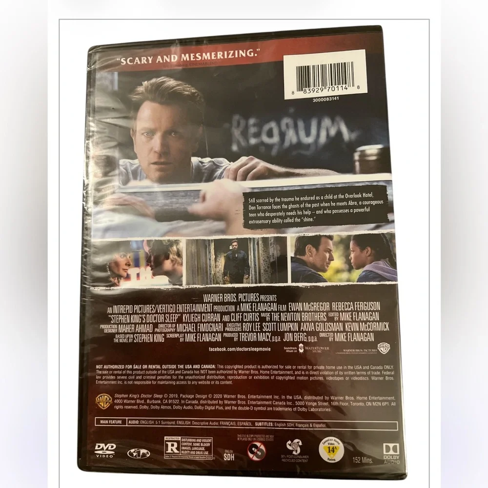 Doctor Sleep (DVD) NEW‎ Sealed Stephen King Ewan McGregor